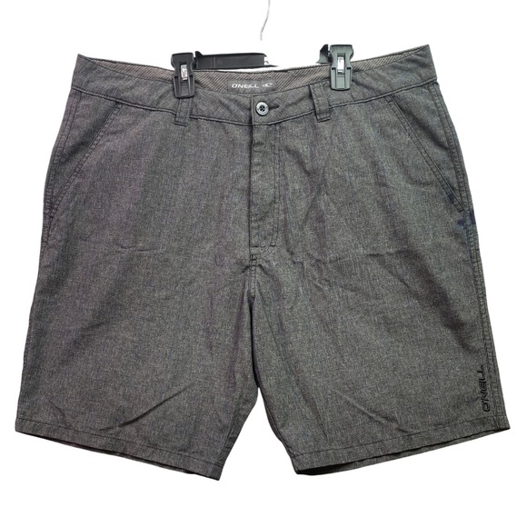 O'Neill Shorts Mens 38 Gray Plaid Hybrid Golf Performance Outdoors Athleiure - Picture 1 of 9